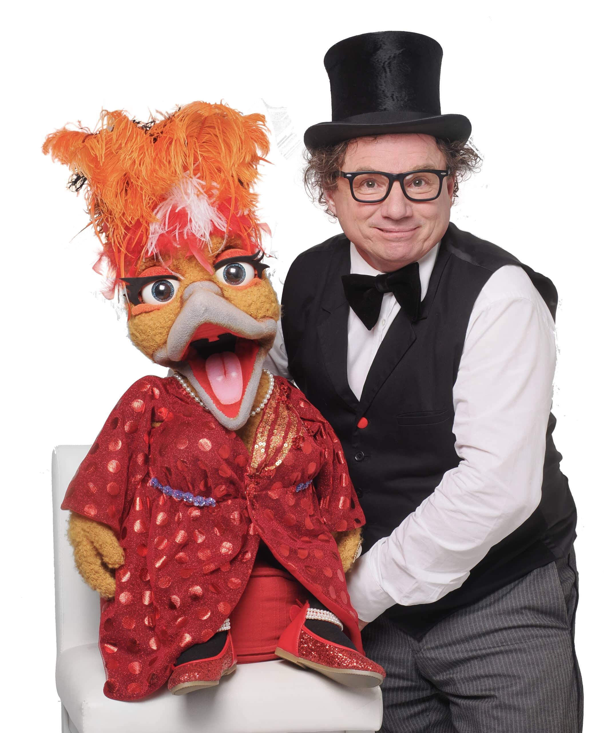 Bauchredner mit Puppe